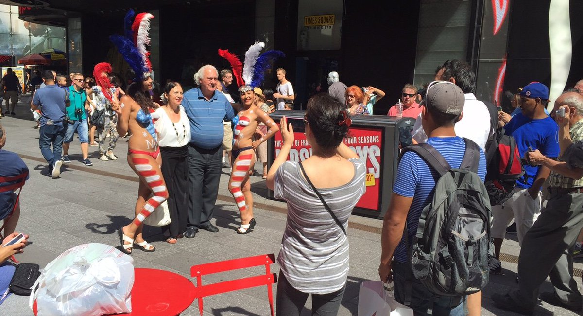 Topless Painted Women Get Times Square Welcome From 