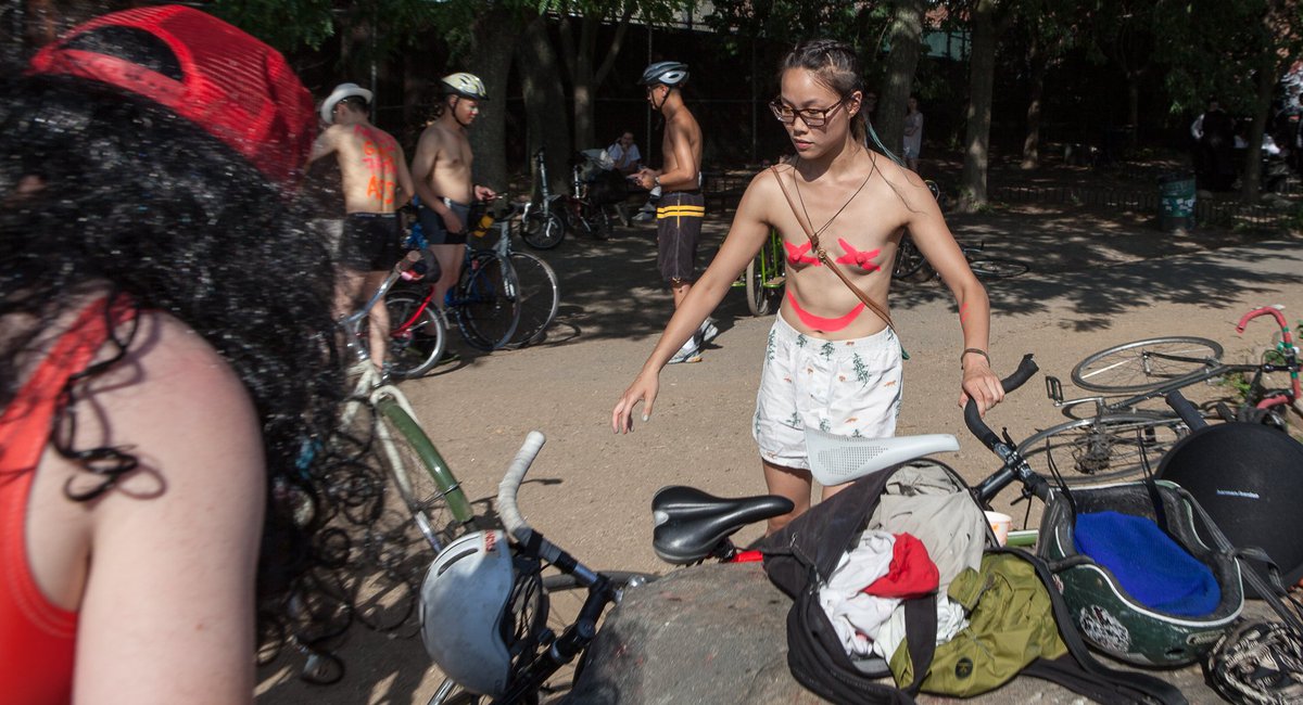 World Naked Bike Ride - New York Editorial Photo - Image 