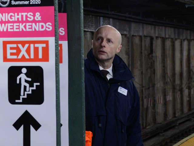 Andy Byford at the Bedford L train station at the end of April.