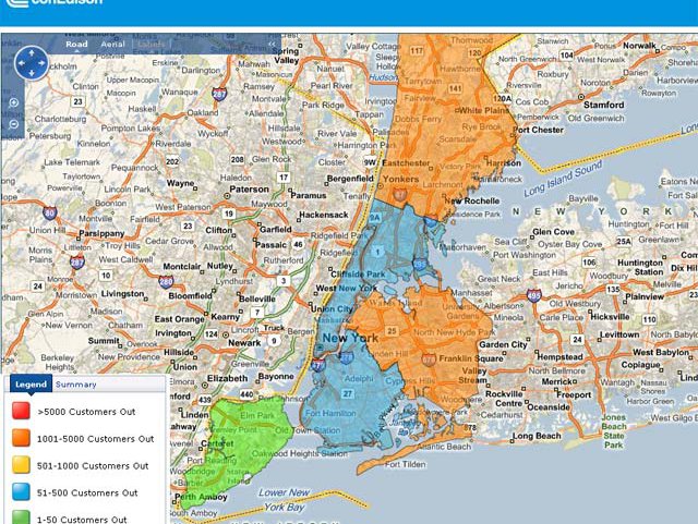 Con Ed Maps Its Power Outages Gothamist
