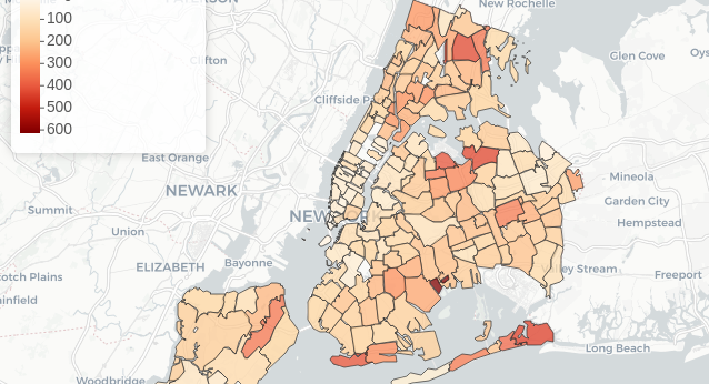 Interactive Map Shows NYC COVID-19 Deaths By Zip Code ...