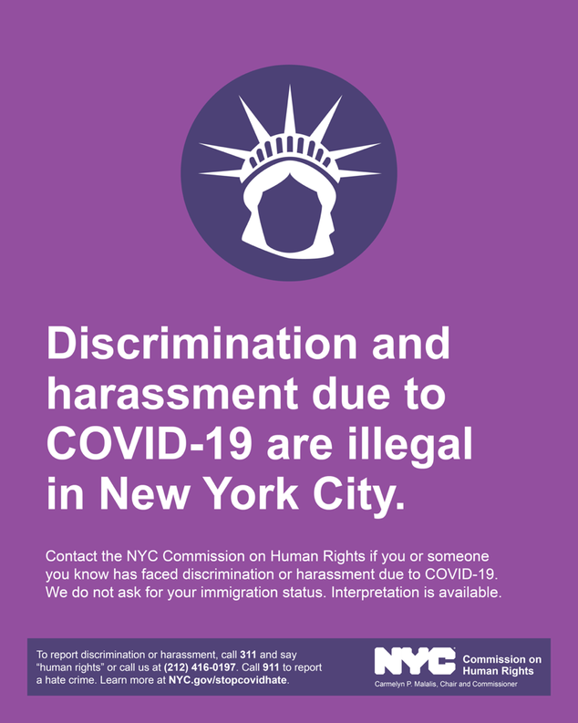 Example of an ad to combat human rights violations related to COVID-19.