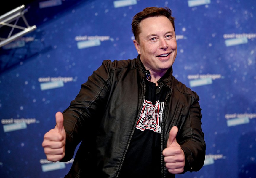 Elon Musk at the Axel Springer media award ceremony in Berlin, December 1st, 2020.