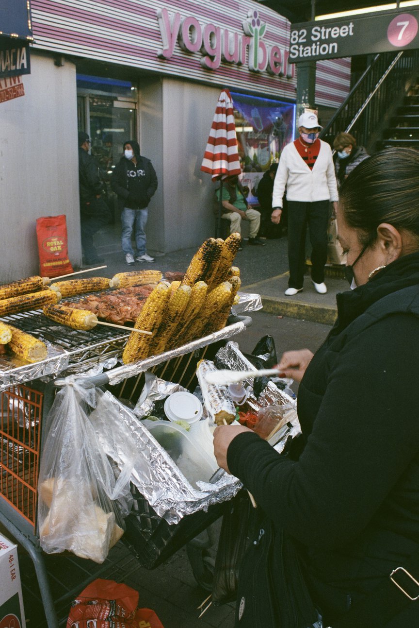 Elote stand in Queens
