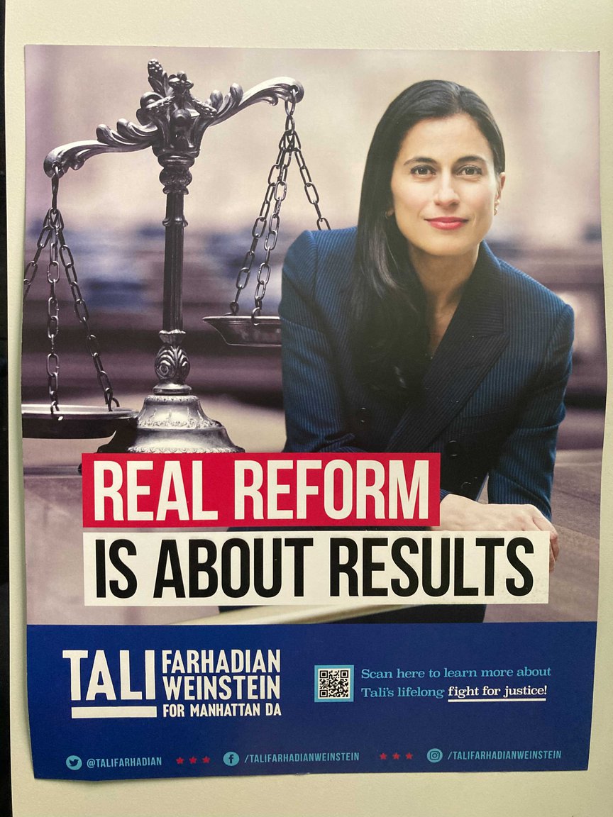 Tali Farhadian Weinstein's campaign poster