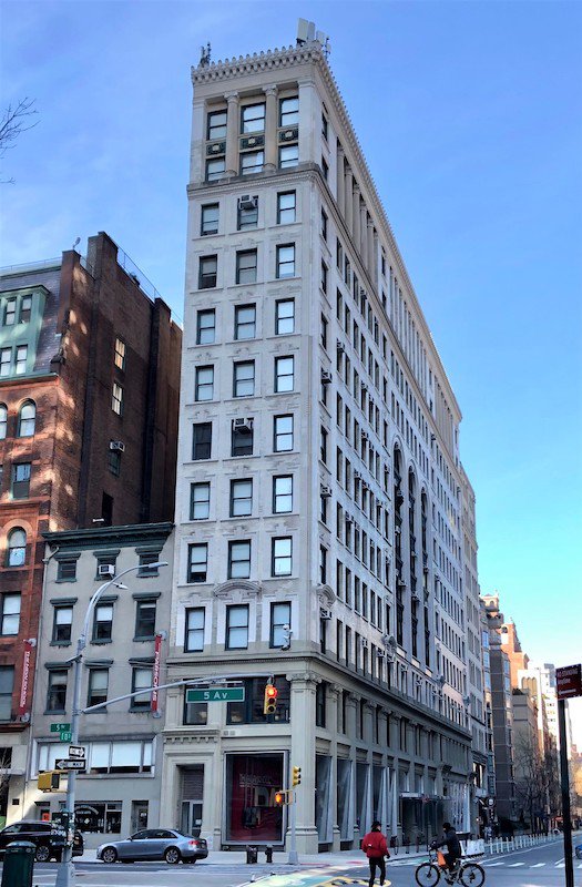 The 12-story Beaux-Arts building at 70 Fifth Avenue in Greenwich Village where the NAACP had its early headquarters.