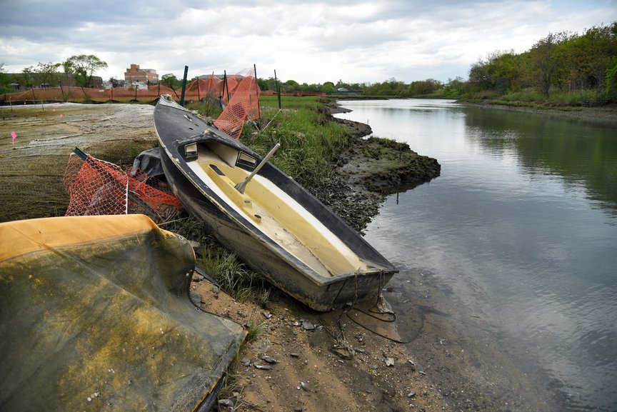 An abandoned boat on Fresh Creek, May 11th, 2021