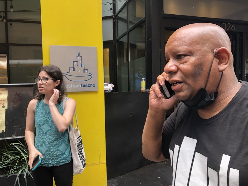 Shams DaBarron, a homeless rights advocate, spoke to Anthony Campbell over the phone who'd refused to leave his room.