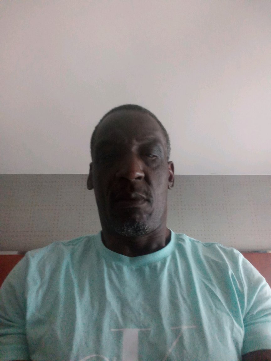 Anthony Campbell took a selfie from his hotel room that he's refusing to leave.