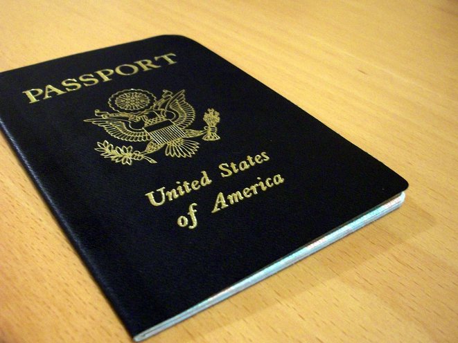 A U.S. passport on a table