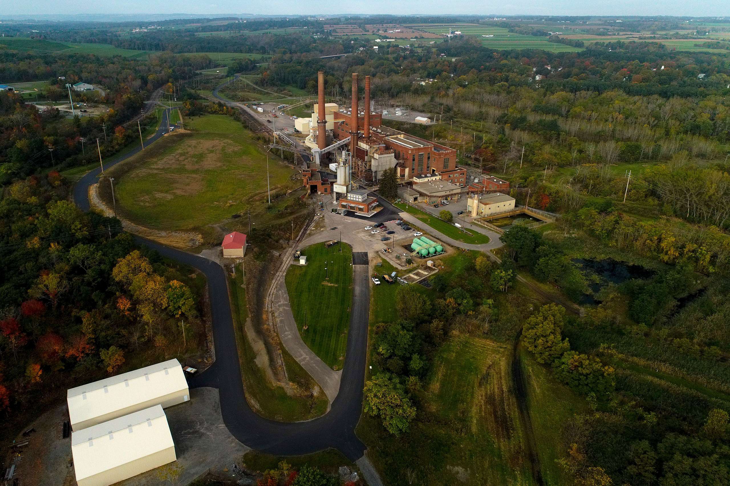 Greenridge Generation power plant on the banks of Seneca Lake, in Dresden, New York, October 15th, 2021.