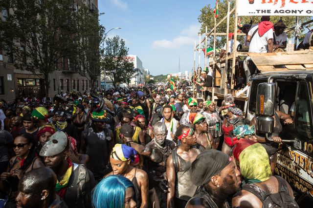 The J'Ouvert procession in 2018.